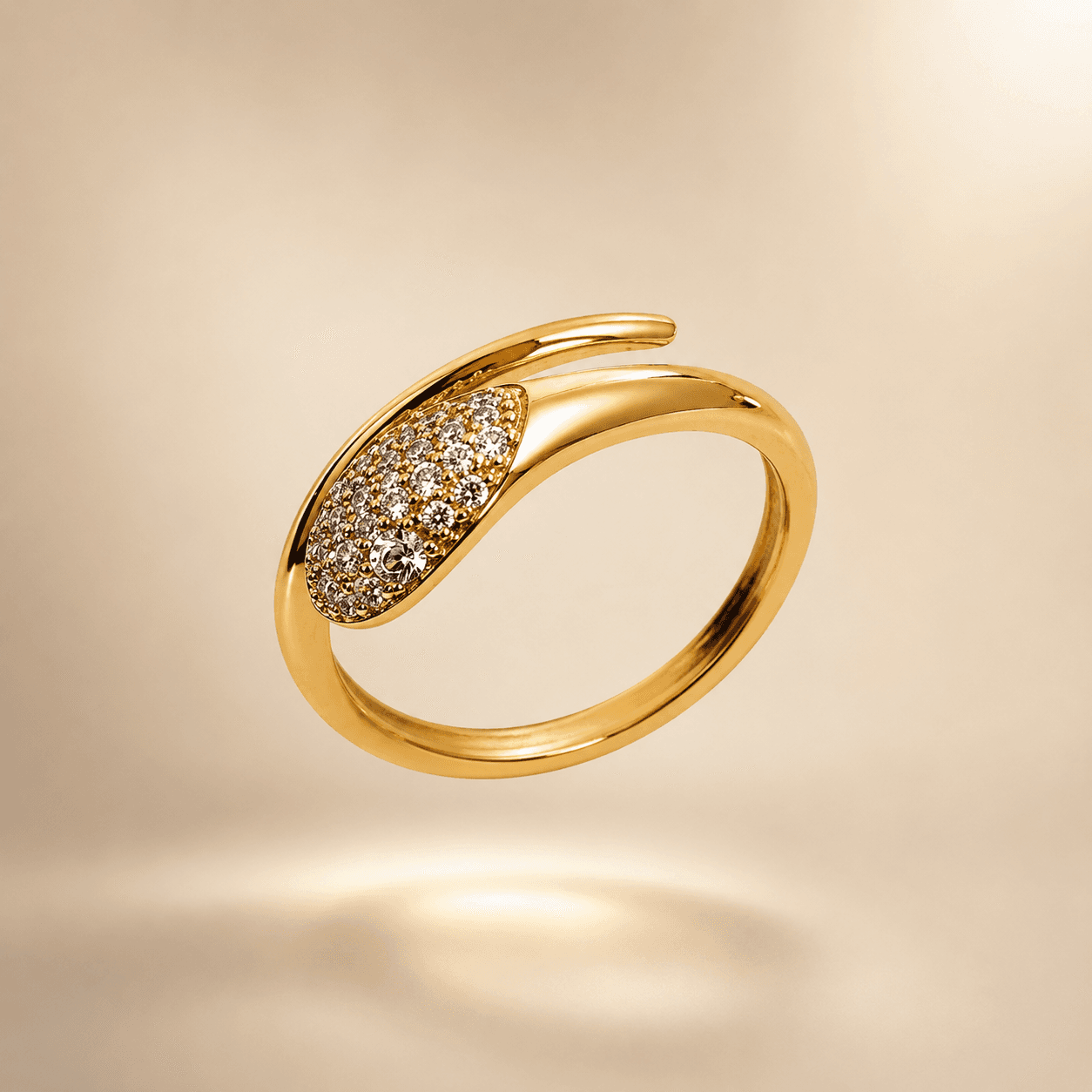 Anillo Gota — composición flotante