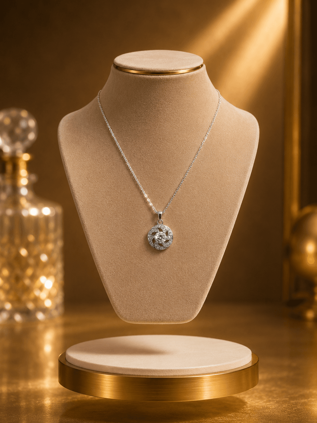 Collar Destello — presentada en expositor