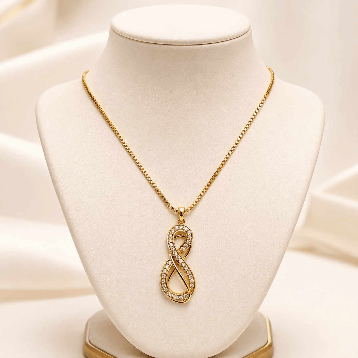 Collar Infinito — presentada en expositor