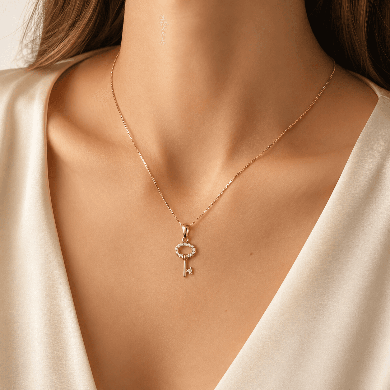 Collar Clave — puesta en modelo