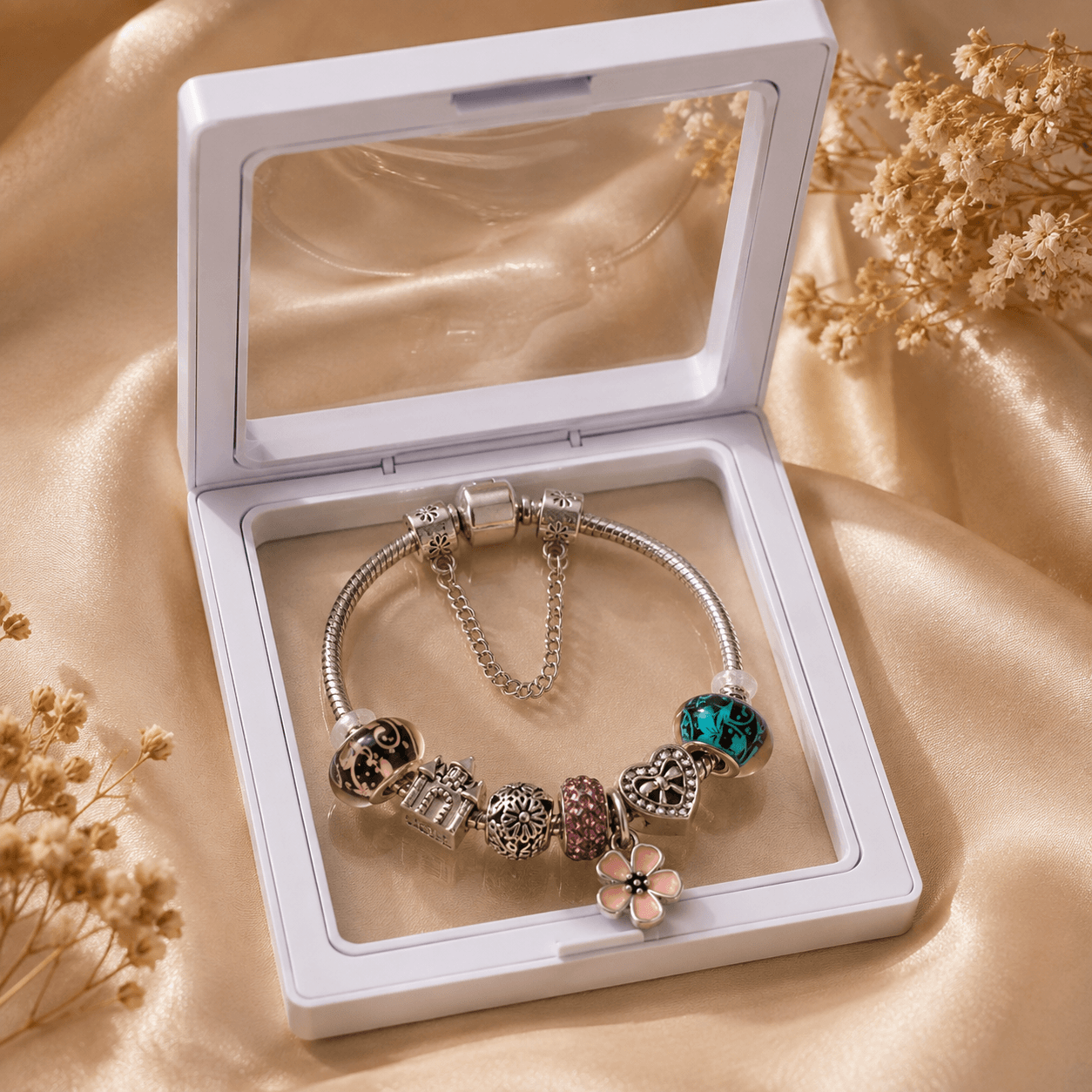 Pulsera completa ASAWIR — Rosa-Verde — caja regalo
