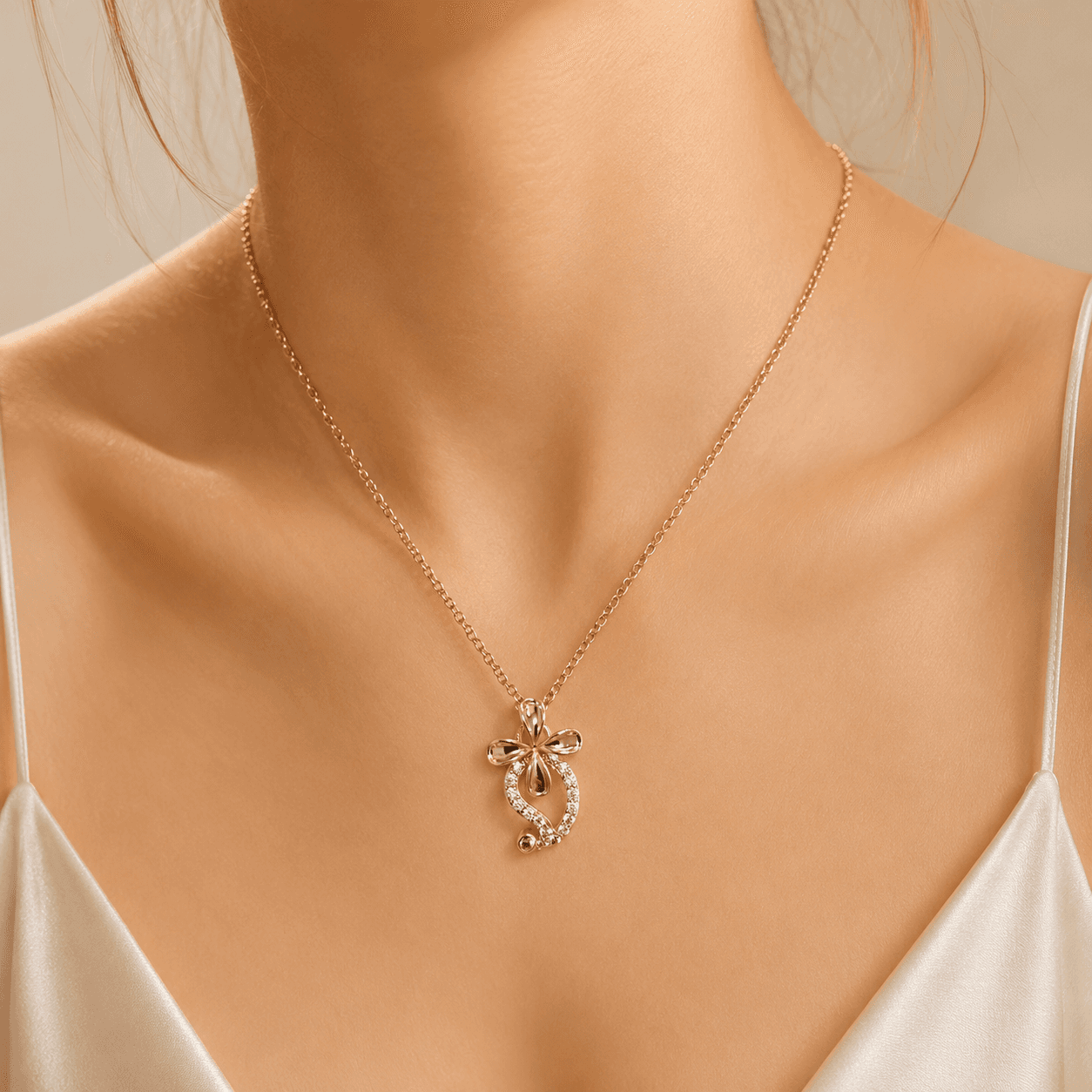 Collar Primavera — puesta en modelo